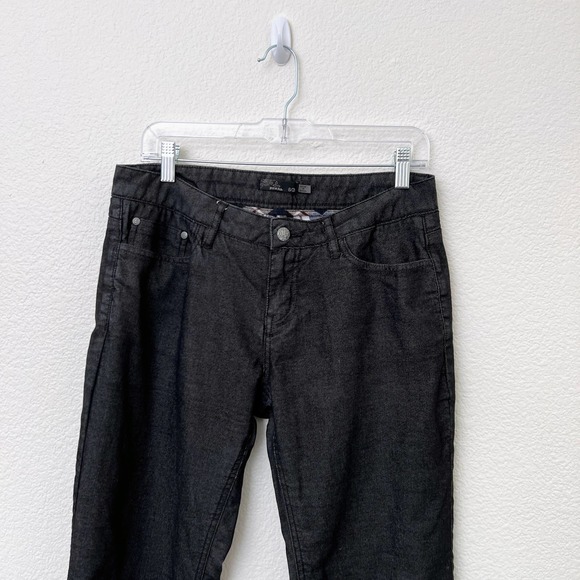 [Prana] Dark Wash Denim Mid Rise Flannel Lined Straight Leg Boyfriend Jeans Sz 6 - Picture 8 of 12